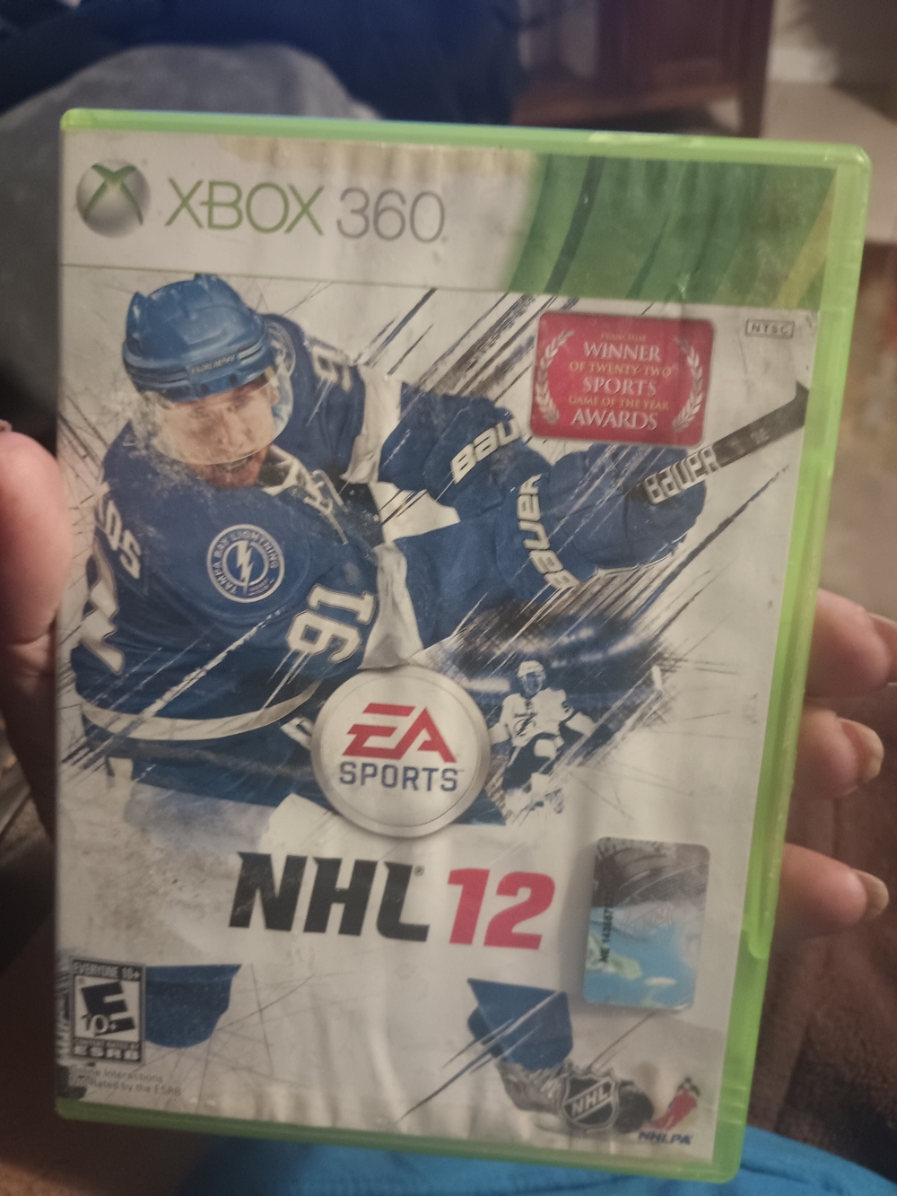 CCM Blue Hockey Cover NHL 12 Xbox 360 Game Art